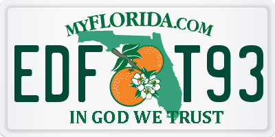 FL license plate EDFT93