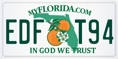 FL license plate EDFT94