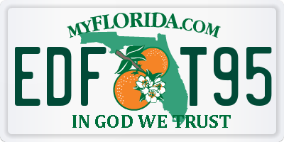 FL license plate EDFT95