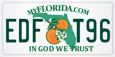 FL license plate EDFT96