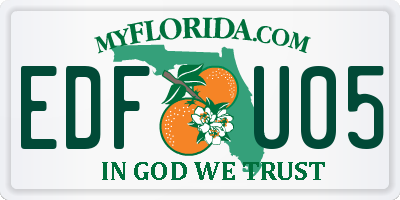 FL license plate EDFU05