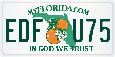 FL license plate EDFU75