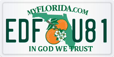 FL license plate EDFU81