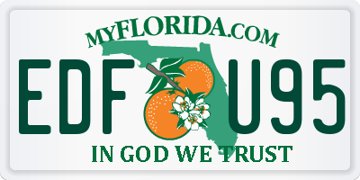FL license plate EDFU95