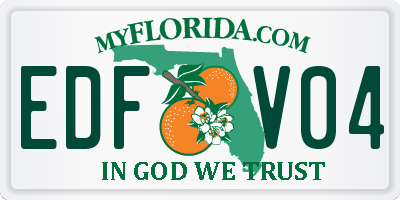 FL license plate EDFV04