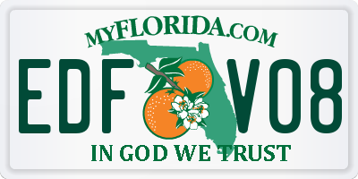FL license plate EDFV08