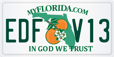 FL license plate EDFV13