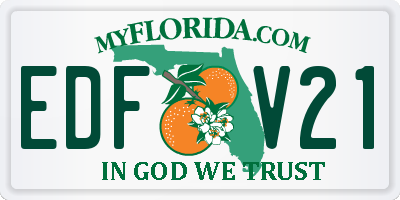 FL license plate EDFV21