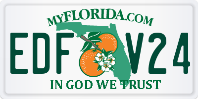 FL license plate EDFV24