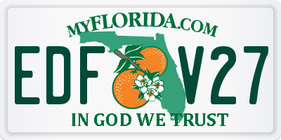 FL license plate EDFV27