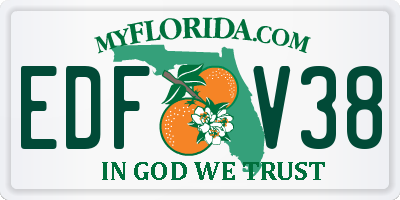FL license plate EDFV38