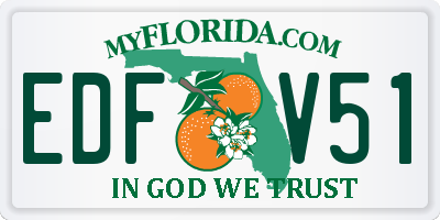 FL license plate EDFV51