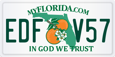 FL license plate EDFV57
