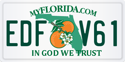FL license plate EDFV61