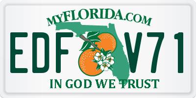 FL license plate EDFV71