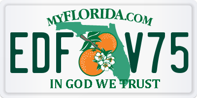 FL license plate EDFV75