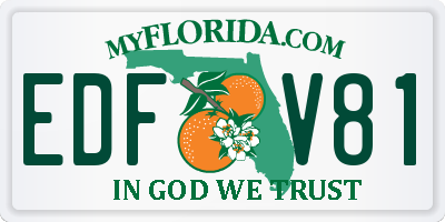 FL license plate EDFV81