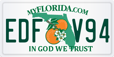 FL license plate EDFV94