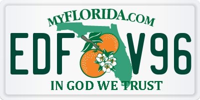 FL license plate EDFV96