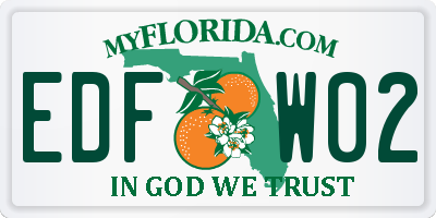 FL license plate EDFW02