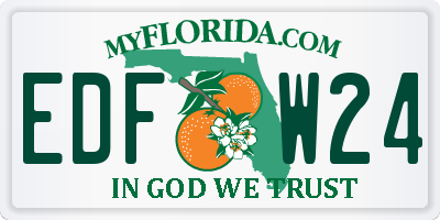 FL license plate EDFW24