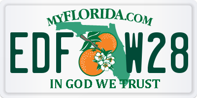 FL license plate EDFW28