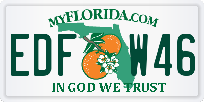 FL license plate EDFW46