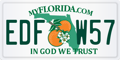 FL license plate EDFW57