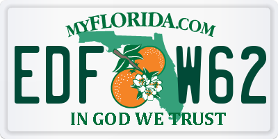 FL license plate EDFW62
