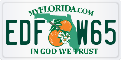 FL license plate EDFW65