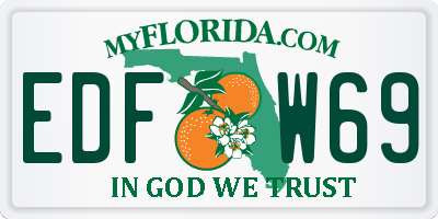 FL license plate EDFW69