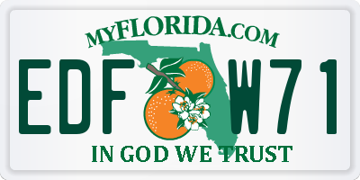 FL license plate EDFW71