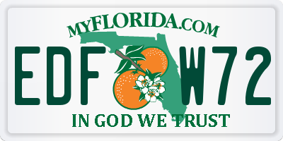 FL license plate EDFW72