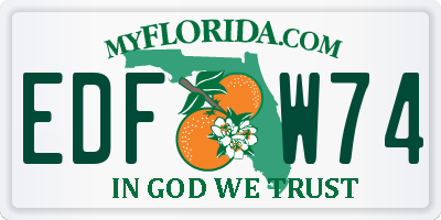 FL license plate EDFW74