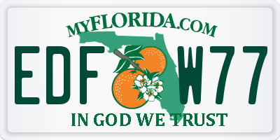 FL license plate EDFW77