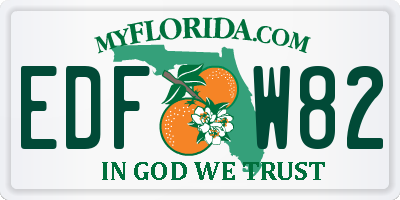 FL license plate EDFW82
