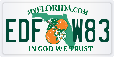 FL license plate EDFW83