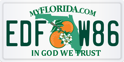FL license plate EDFW86