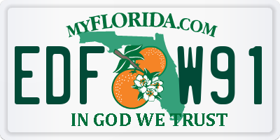 FL license plate EDFW91
