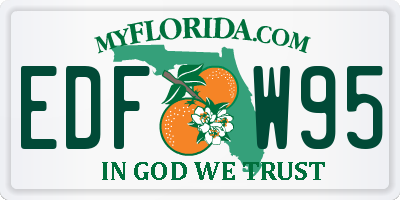 FL license plate EDFW95