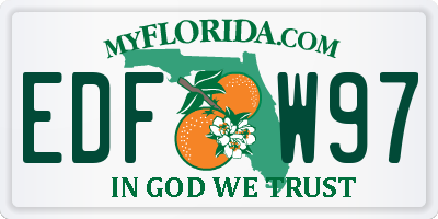 FL license plate EDFW97