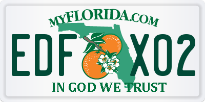 FL license plate EDFX02