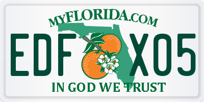 FL license plate EDFX05
