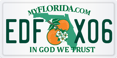 FL license plate EDFX06