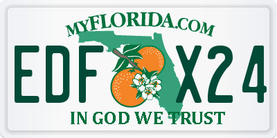 FL license plate EDFX24