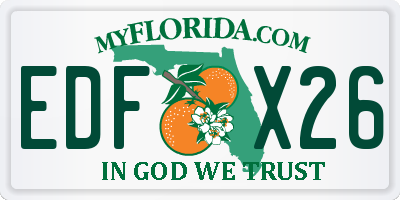 FL license plate EDFX26