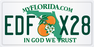 FL license plate EDFX28