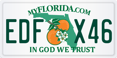 FL license plate EDFX46