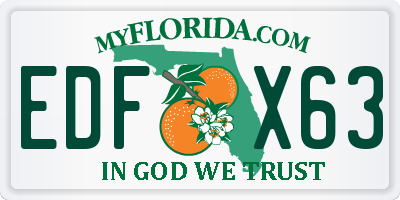 FL license plate EDFX63
