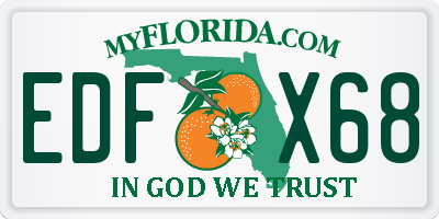 FL license plate EDFX68